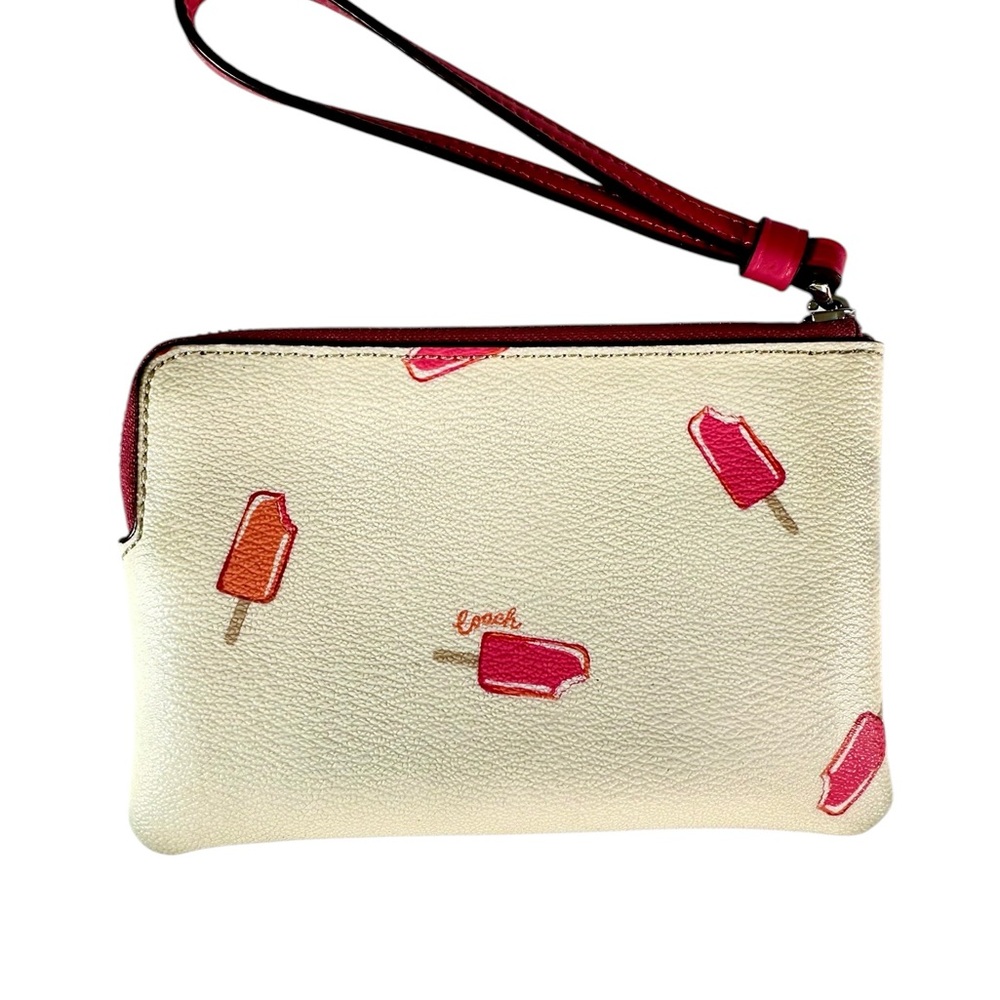 Coach Corner Zip Wristlet with Popsicle Print - Picture 2 of 7